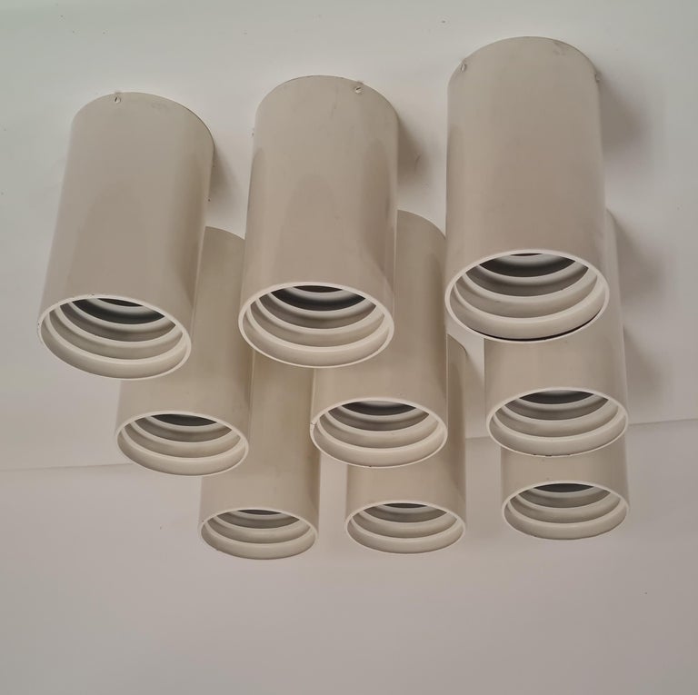 Set of 9 Paavo Tynell Mid-Century Modern Ceiling Lights Model H2-89, Idman