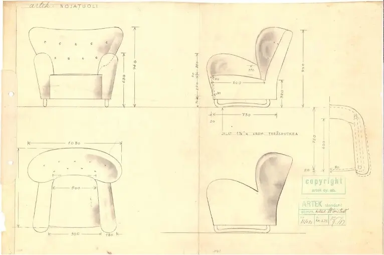 AI generated, aulanko artek chairs can be found with bright colours with great price tag. Security could not take a break to keep the chairs safe.