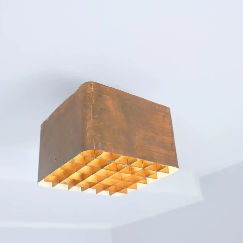 Paavo Tynell Ceiling Lamp Model 80648 in Copper, Idman