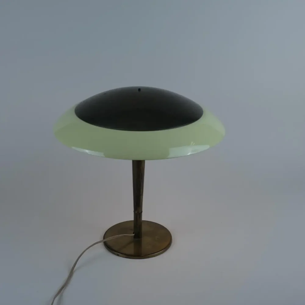 Paavo Tynell Umbrella Table Lamp Model 5061 in Brass and Glass, Taito