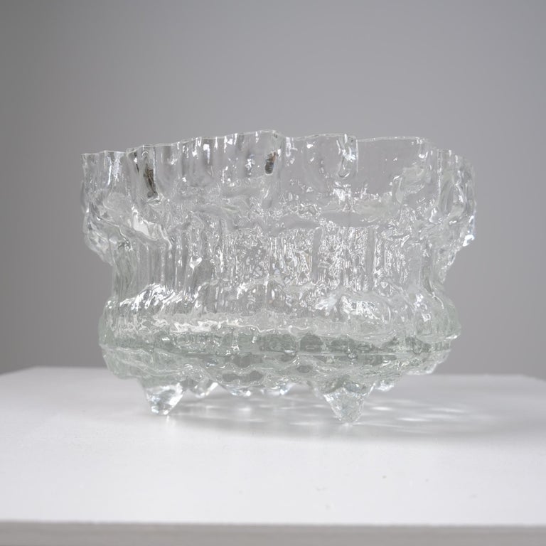 Tapio Wirkkala Melting Ice Vase, Miracus Model 3433, Iittala 1970s Finland
