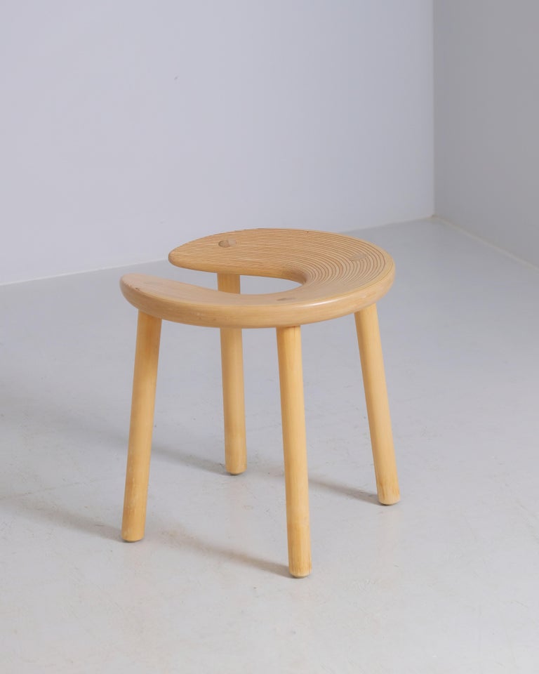 Iconic Antti Nurmesniemi "Sauna" Horseshoe Stool for Palace Hotel, Helsinki 1952
