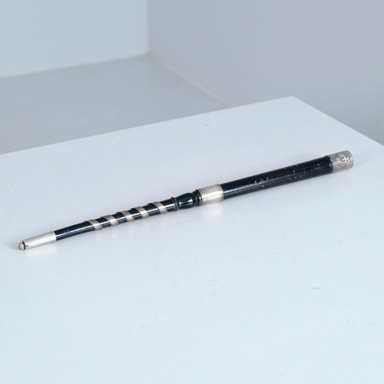 Silver & Ebony Conductor Baton, Arvi Kallio, Lahti Finland c. 1913