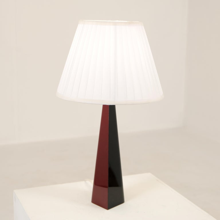 Lisa Johansson-Papé Colombo Table Lamp 44-406 in Two Colored Acrylic, Orno 1960s