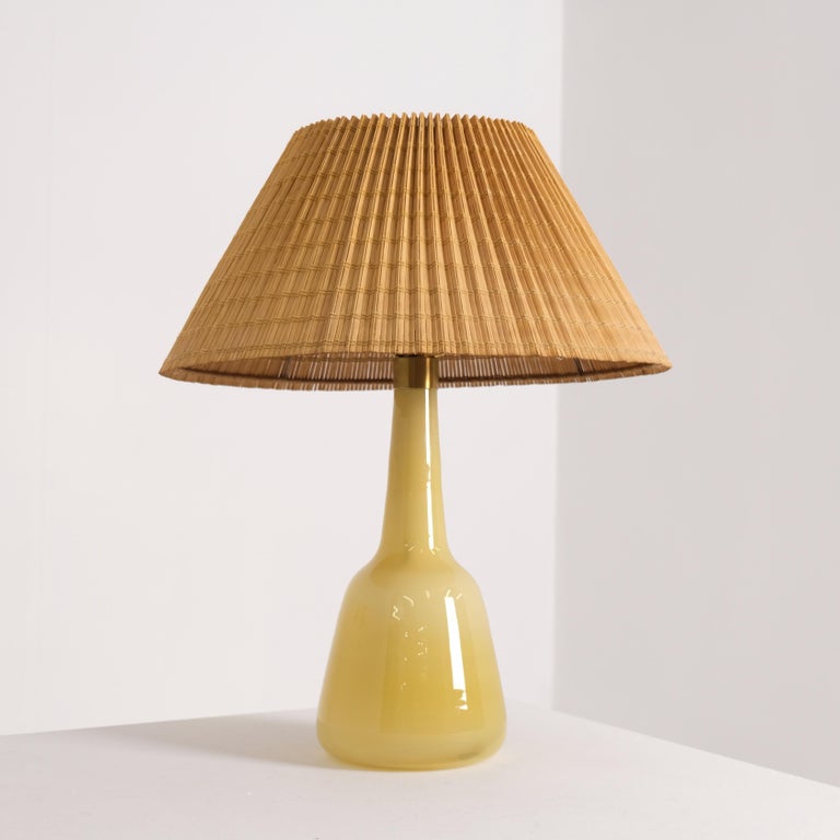Lisa Johansson-Papé Table Lamp Model 1322 in Yellow & Brass, Orno 1940s