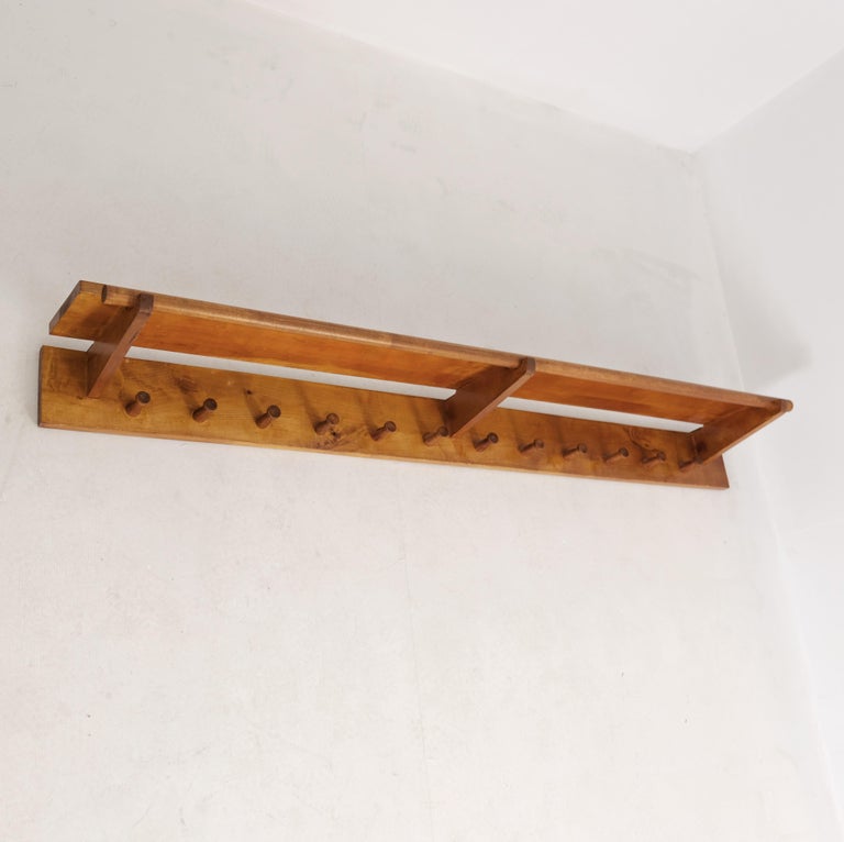 Large Vintage Coat / Hat Rack in Birch, Finland 1950s