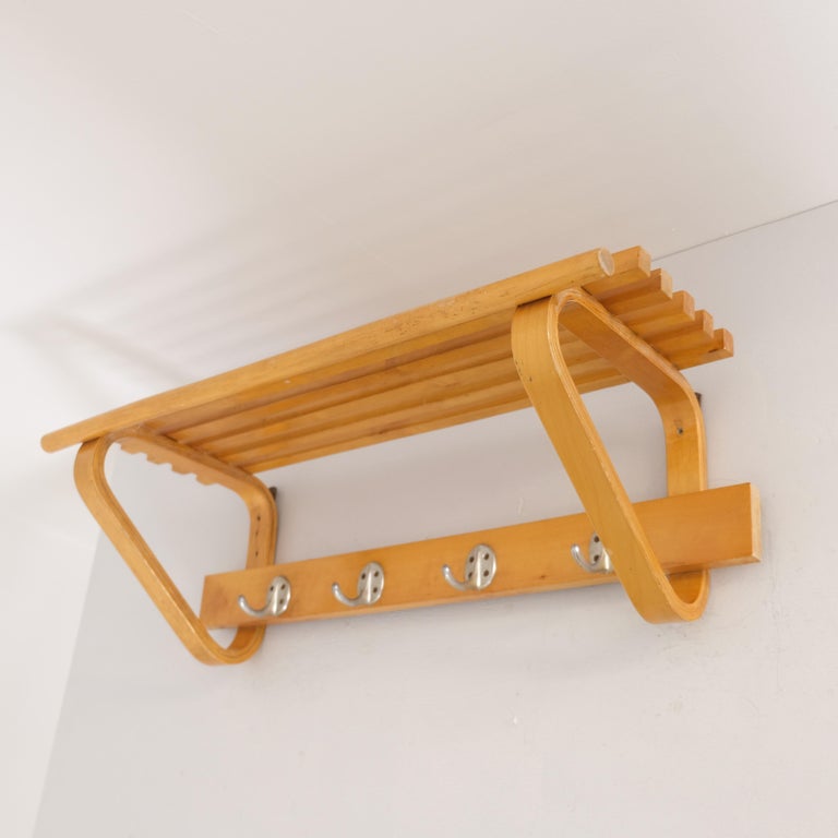 Hat Rack / Coat Hanger in Alvar Aalto Style, Birch, Finland 1950s