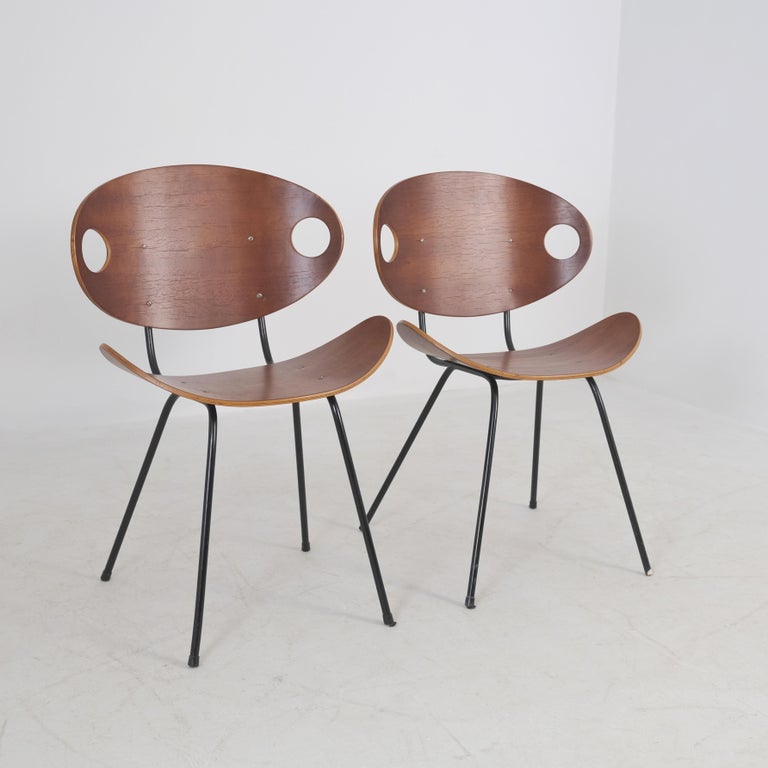 Pair of Mid-Century Modern Ulla Chairs Model 706, Ola Kettunen, Merivaara 1950s
