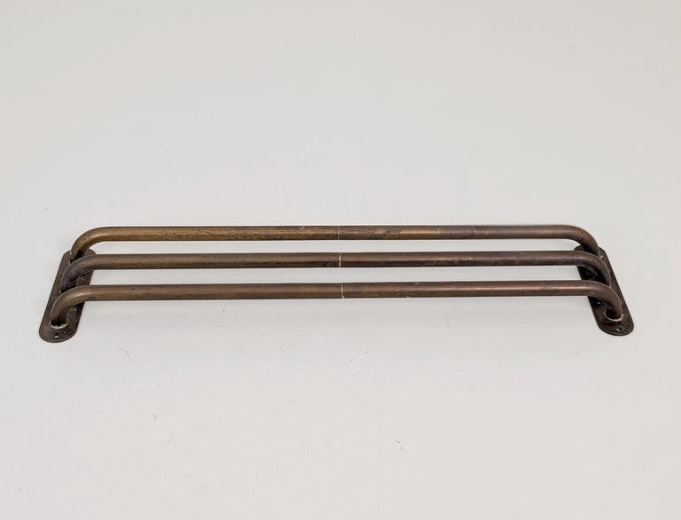 Large Finnish Mid-Century Modern Design Door Pull in Full Brass, 1950s