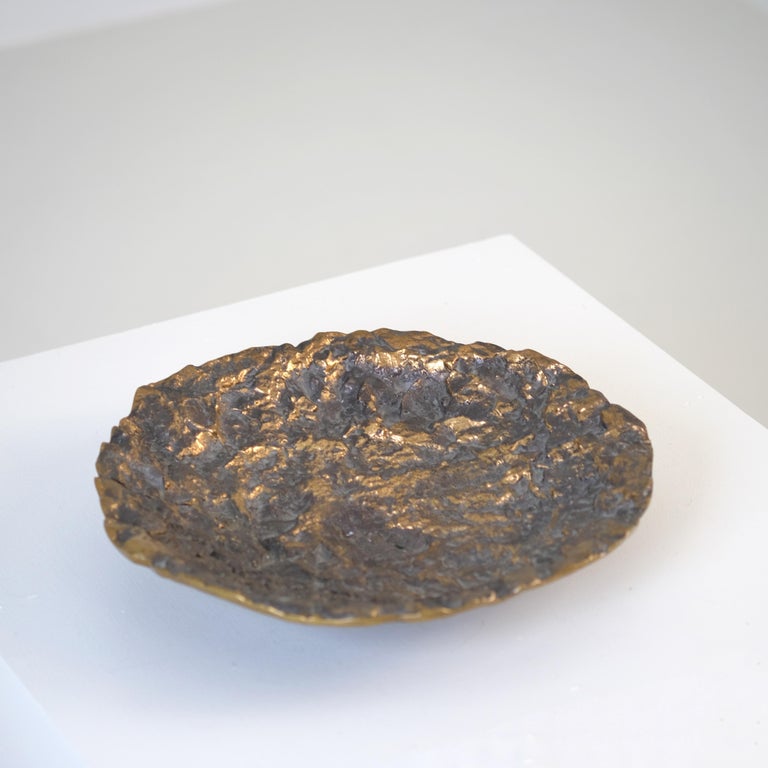 Brutalist Decorative Bronze Bowl, Kaj Blomqvist, Finland 1970s