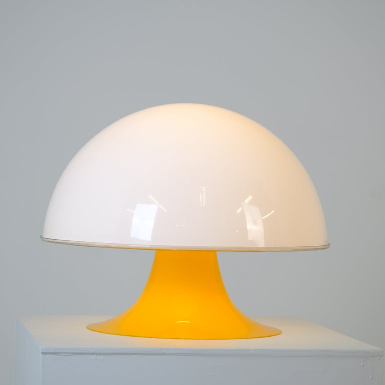Heikki Turunen La Boheme Yellow Acrylic Table Lamp Model 944-420, Orno 1970s