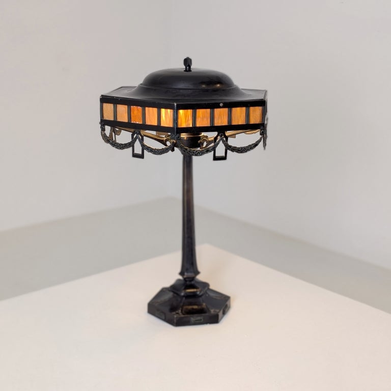 Art Nouveau Table Lamp, Possibly German, Early 1900s